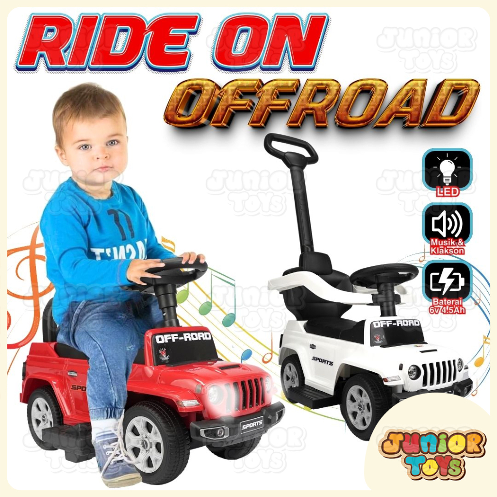 Promo Mobil Aki Anak Offroad Land Cruiser Hilux Mobilan Dorong Bisa Dinaiki Mainan Anak Ride On Toys
