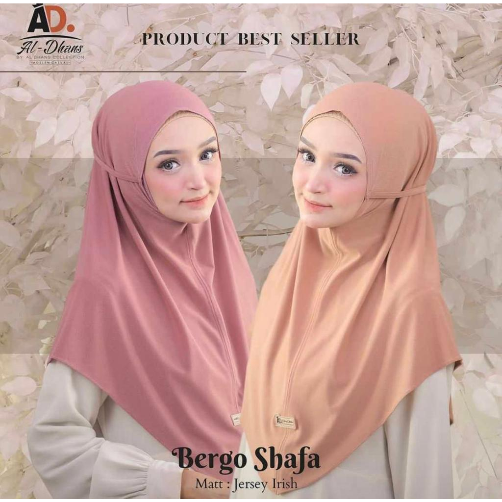 Jilbab Hijab Kerudung Krudung  Instan Blusukan Tanpa Ped Pet Bergo Shafa Safa Aldhans Al - Dhans AD 