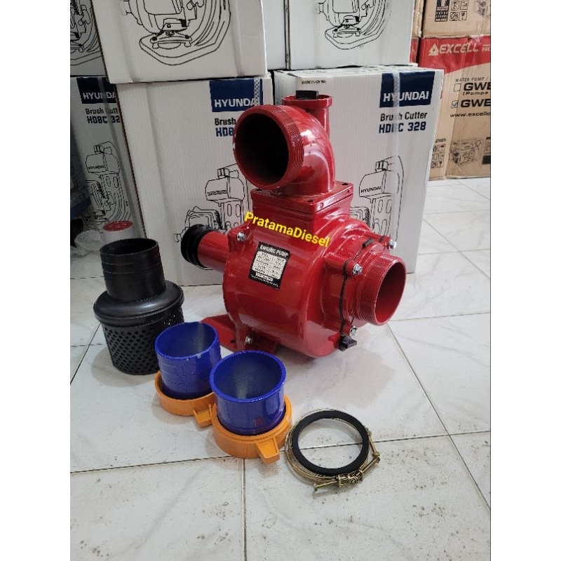 Pompa air irigasi sawah 4"(SU-100)Keong pump fanbelt 4"pully