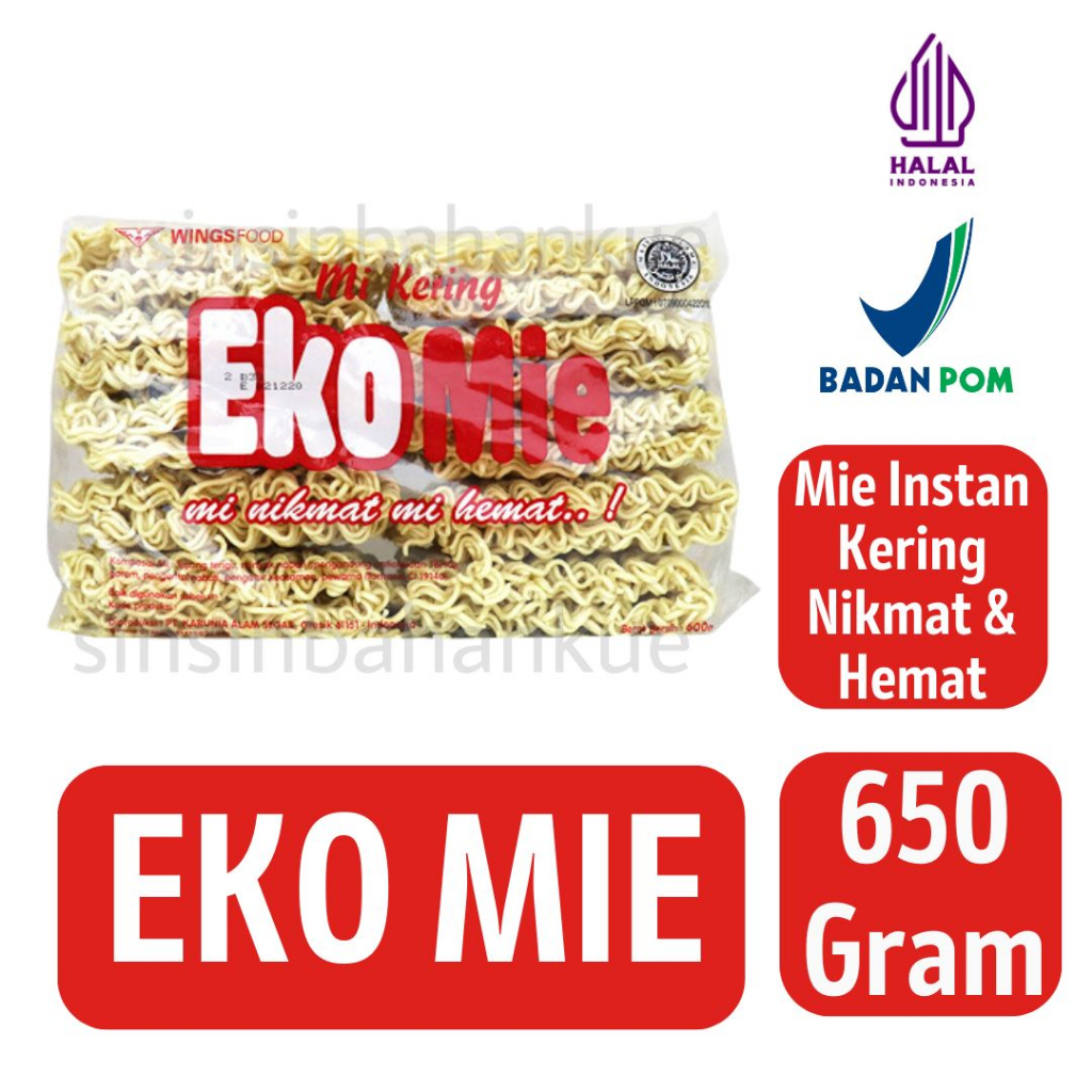 

Ekomie 600gr isi 10pc Eko Mie Kering