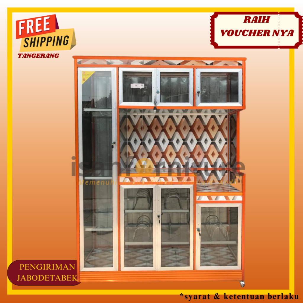 Rak Piring Alumunium 4 Pintu Sinarmas