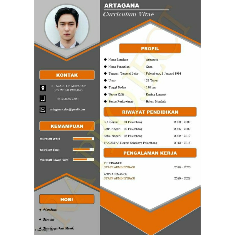 CV Kerja, Curriculum Vitae, Daftar Riwayat Hidup, CV Keren, CV Trendy, CV Unik