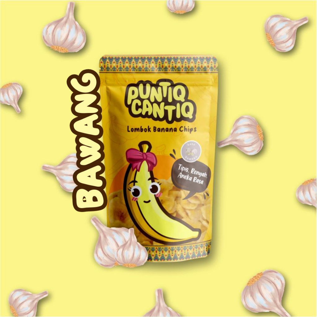 

Keripik Pisang rasa Bawang Putih/Garlic tipis renyah | Puntiq Cantiq