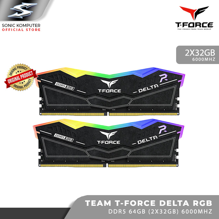 Team Delta RGB DDR5 64GB 2x32GB 6000MHZ RAM DDR5 64 GB