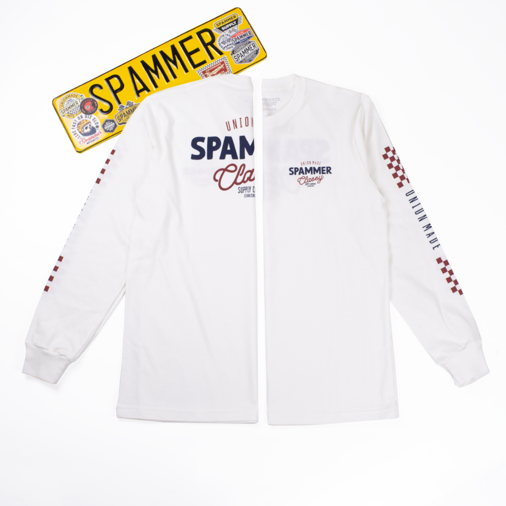 SPAMMER Kaos Tshirt LONG CLASSY OFF WHITE