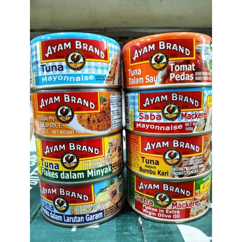 

ayam brand tuna berbumbu 160gr impor malaysia
