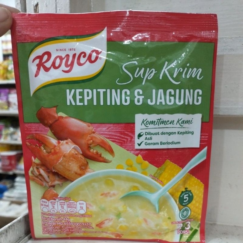 

royco sup krim kepiting & jagung 44gr