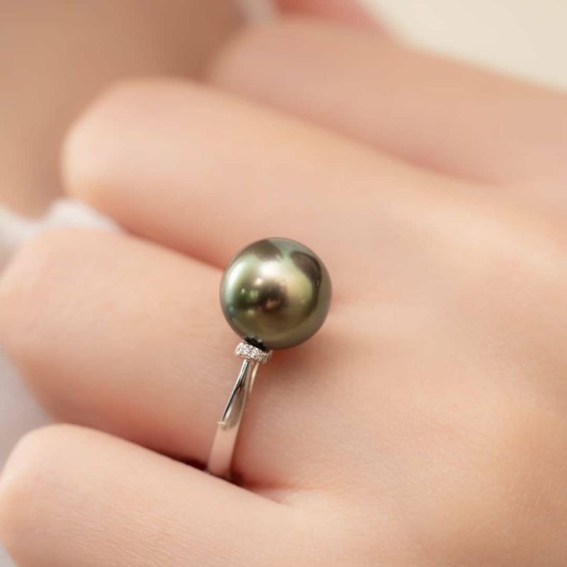 Cincin Perak 925 Mutiara Laut Grade B+ Bersertifikat || cincin wanita murah || Cincin mutiara laut |