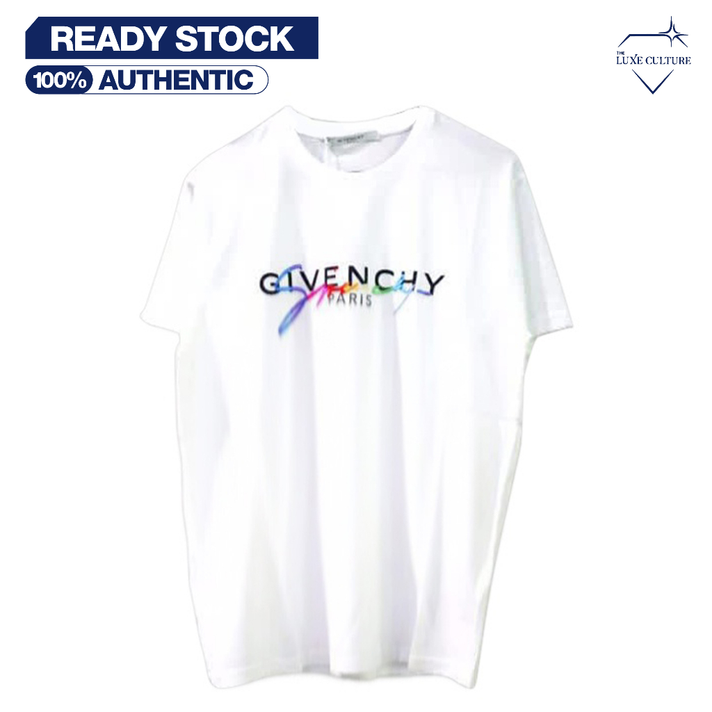 Logo Paris Multicolor White / Kaos Branded Original