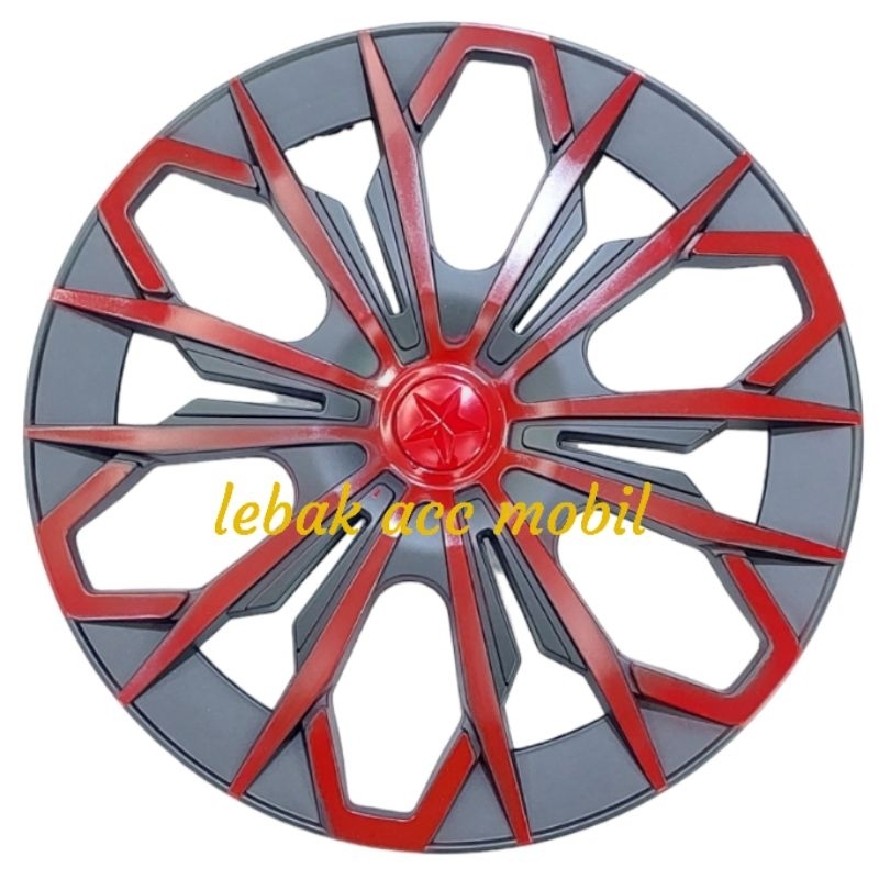 Dop velg / Dop roda mobil ring 14 / R14 model jf warna merah hitam