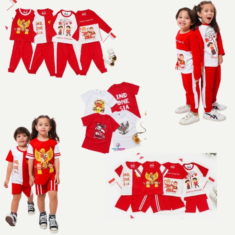 etalase 70 - baju anak - baju merah putih - baju Indonesia merdeka - baju 17 agustus - anak laki2 da