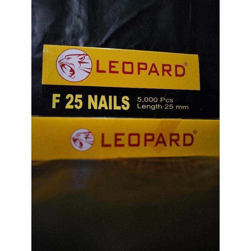 

staples f25 leopard / paku tembak angin f 25 leopard / airnails leopard f25 isi 5000pcs