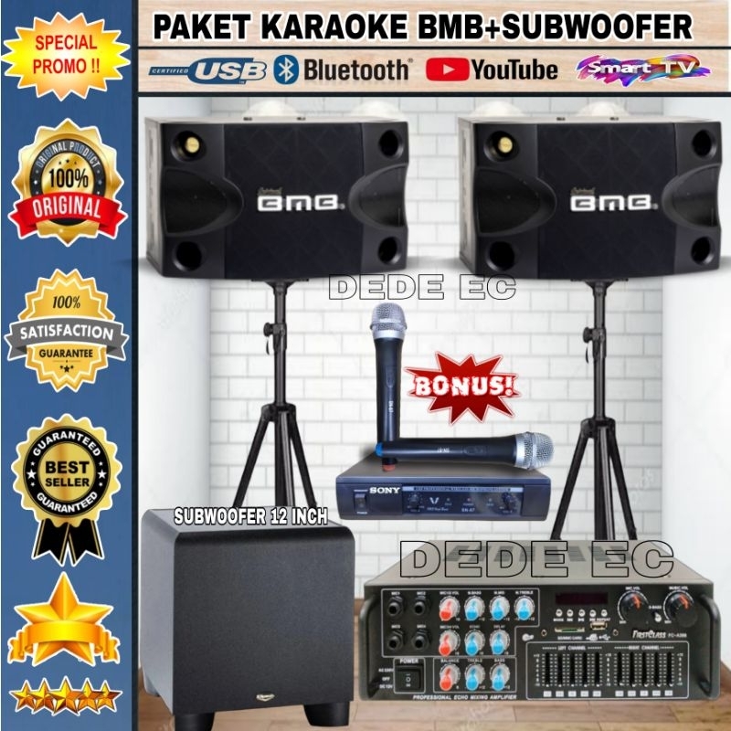 PAKET KARAOKE SPEAKER BMB CS 252 ORIGINAL(KARAOKE 8 INCH)