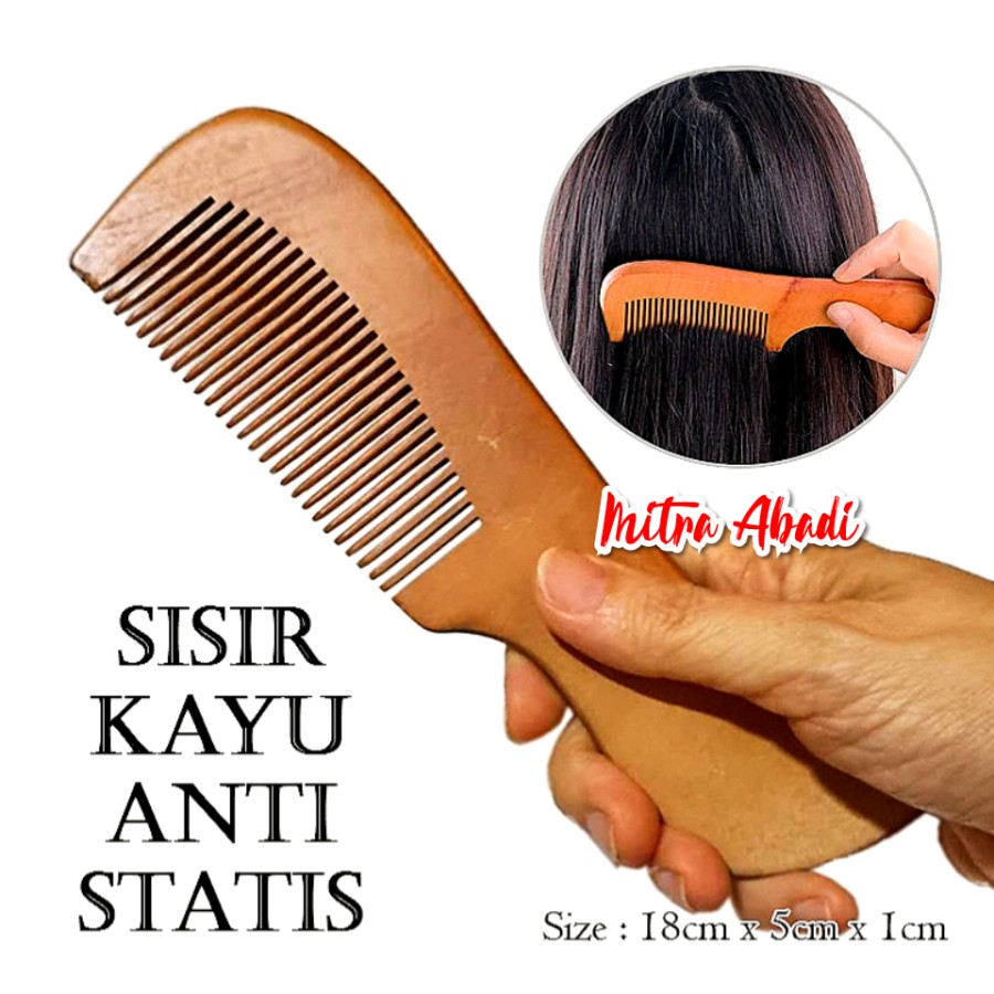 Hairbrush / Sisir Kayu Anti Statis