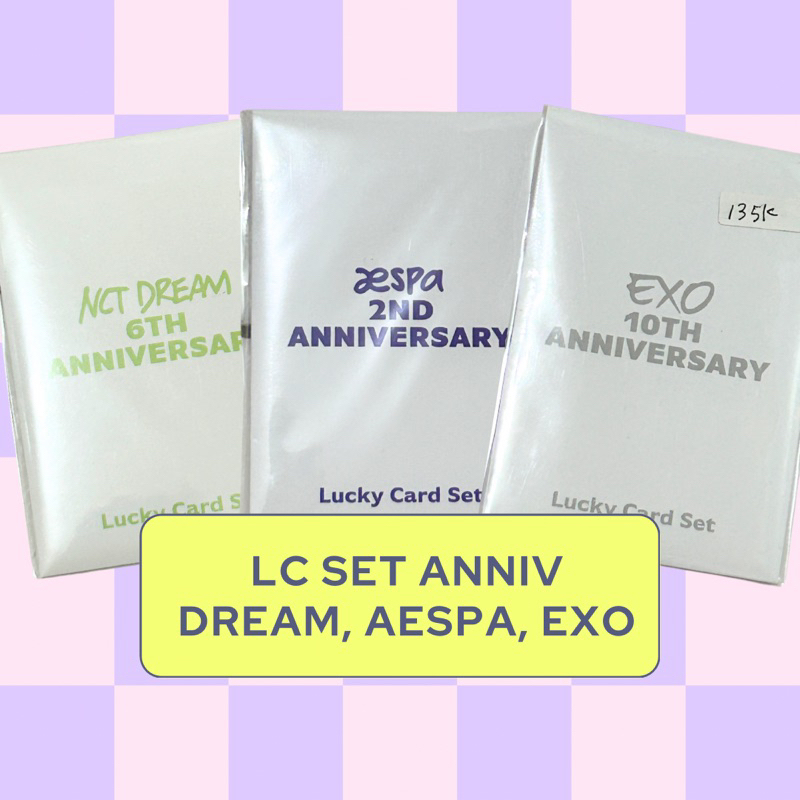 ANNIVERSARY LUCKY CARD SET NCT DREAM EXO AESPA SEALED KARINA SEHUN JENO