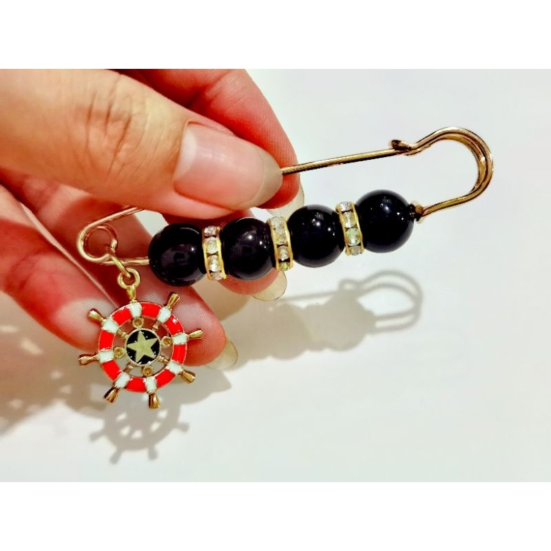 Bros Brooch Celana Baju Mutiara Imitasi Charms Kerang Kumbang Kupu-Kupu Bunga Daun Bulu Chanel