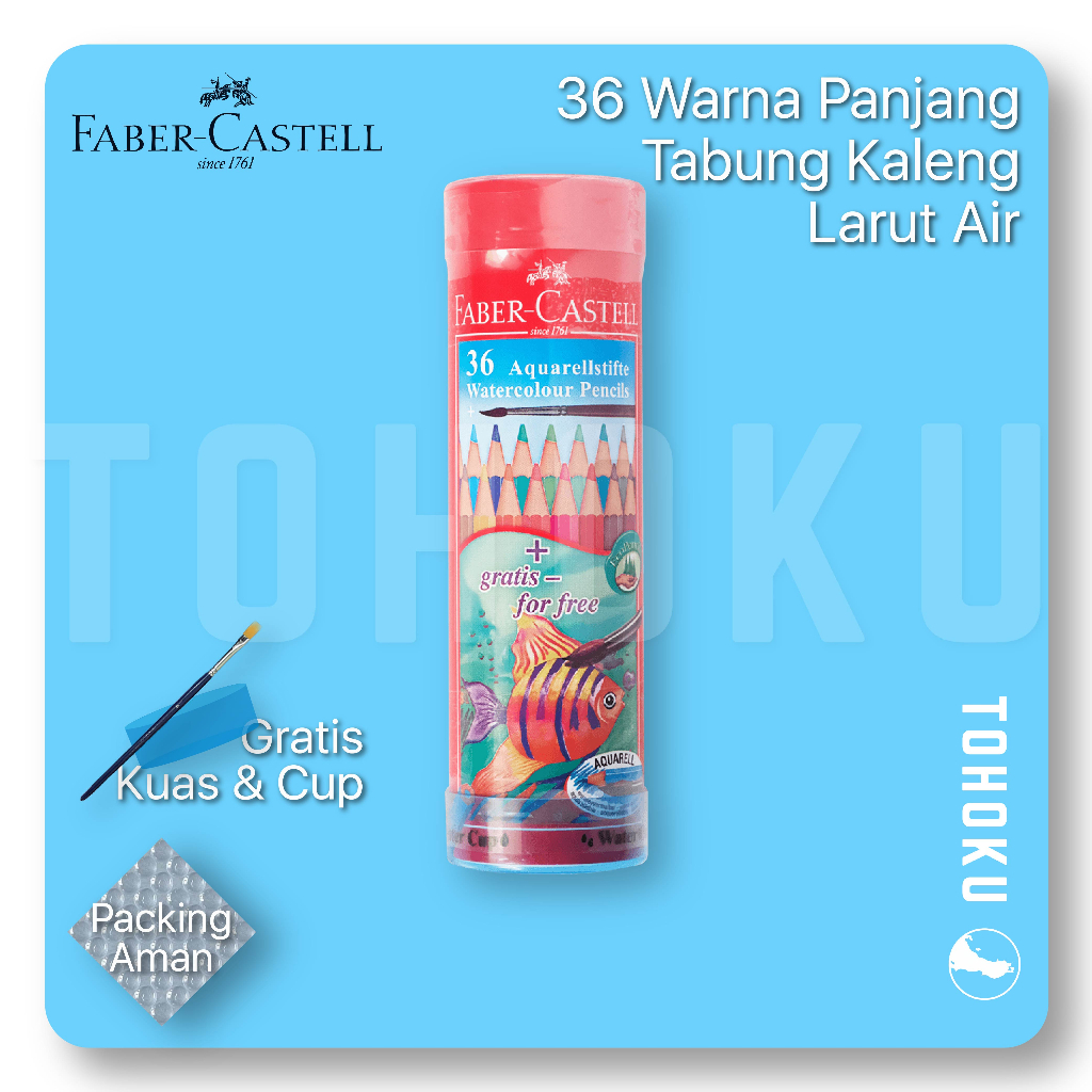 

Pensil Warna Air Faber Castell Watercolour 36 Round Tin Case