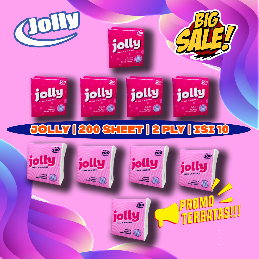 TISSUE JOLLY POP UP 200 SHEET