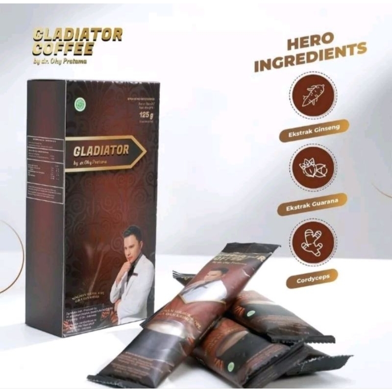 Kopi Gladiator by Dr. Oki pratama 125gr 5 sachet