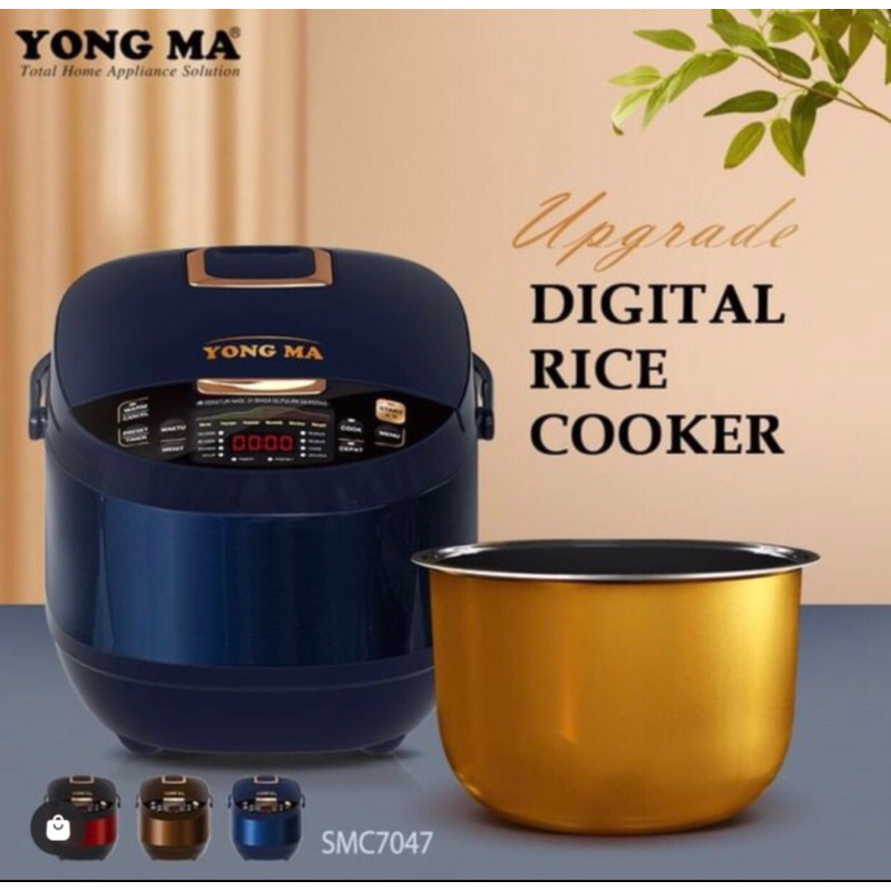 YONGMA Digital YONG MA Rice Cooker Magic Com 2L SMC 7047N Navy-Blue