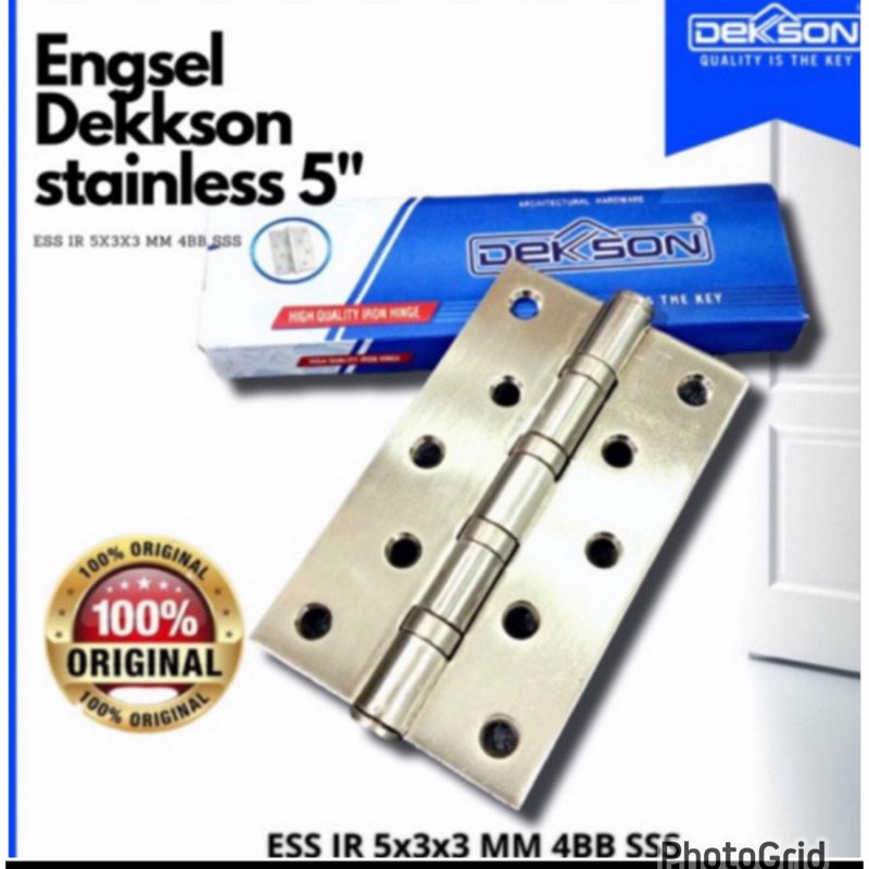 Dekson Engsel Pintu Ukuran 5 Inchi dekkson Stainless Steel Tebal/ ENGSEL DEKKSON ENGSEL 5 INC ENGSEL