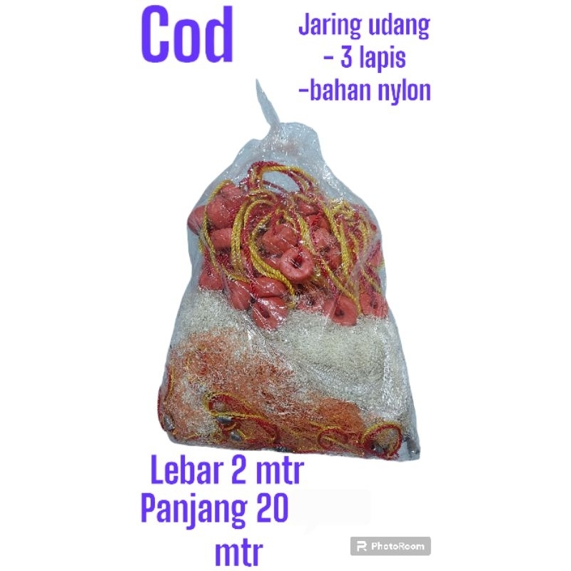 Jaring Udang 3 Lapis Nilon siap pakai murah