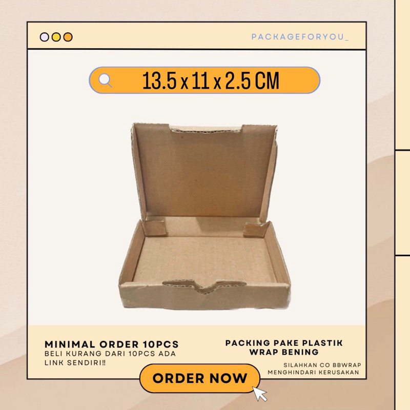 

Dus 13.5x11x1.5 pizza box baju hijab brownis murah