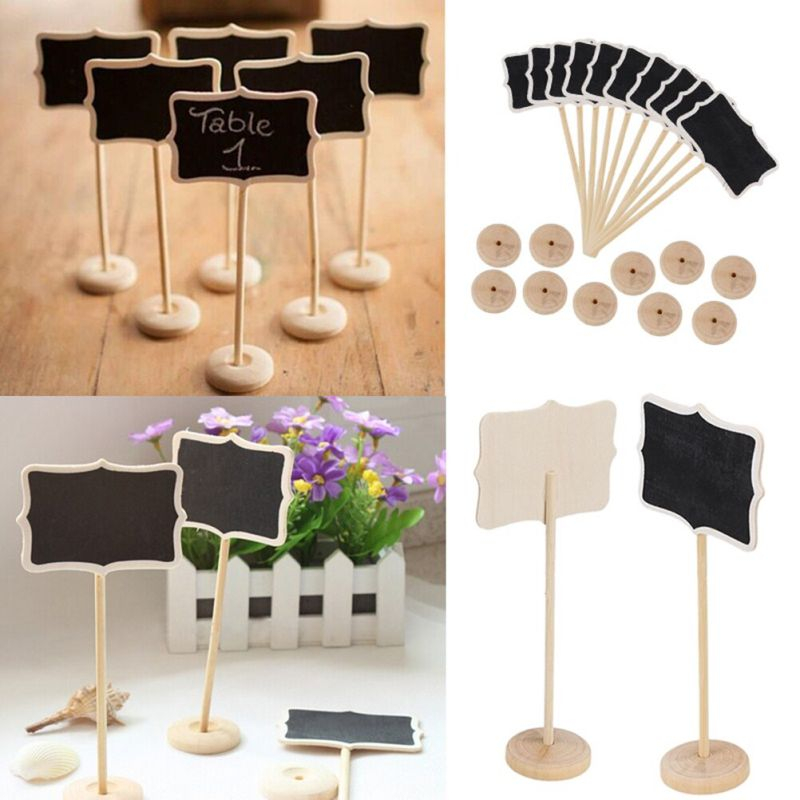 

10Pcs Mini Chalkboard Mini Papan Tulis Mini Papan Kapur Menu Cafe Papan Tulis Kapur Kecil
