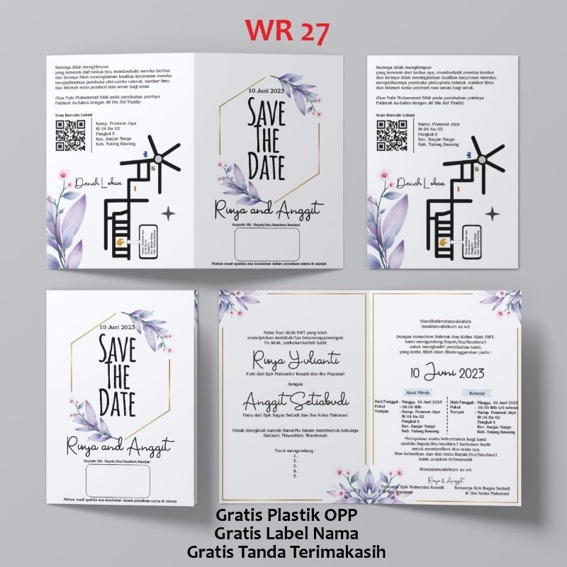 undangan pernikahan simple elegan