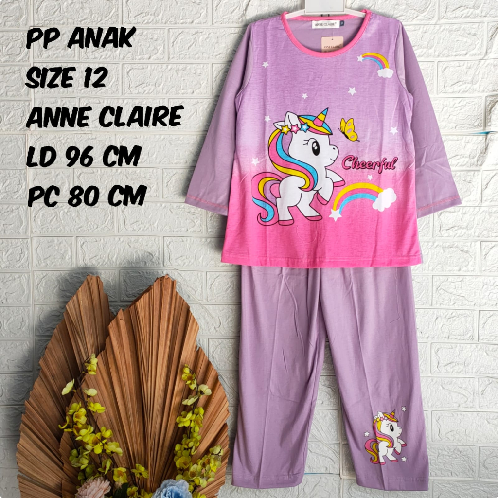 Setelan Anak One Set Babydoll / Baju Tidur Babydoll Anak Celana Panjang Lengan Panjang PP Anak  Size