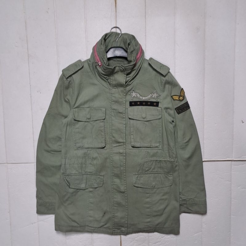 JAKET PARKA PLASTIC ISLAND FIELD JACKET FASHION SIZE M