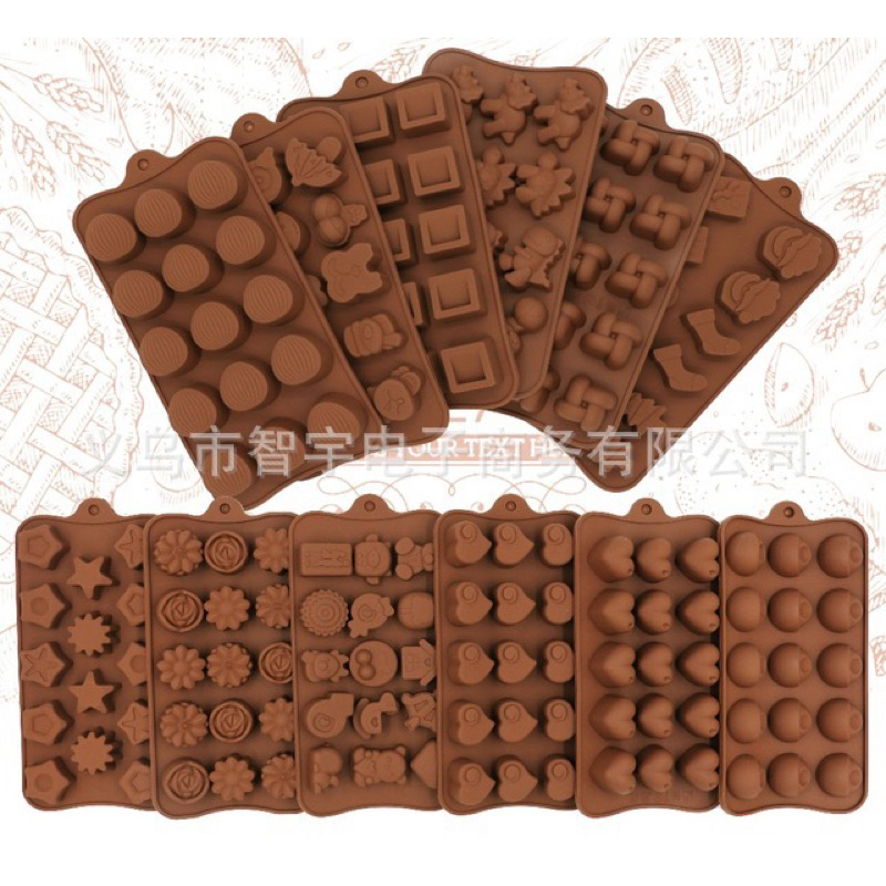 Cetakan Silikon coklat / cetakan silicone coklat