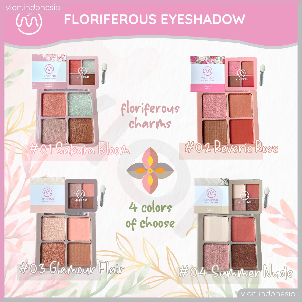 LAMEILA Eyeshadow 4 Warna (New) Kombinasi Glitter City Tahan Lama Model Baru New Original LA019