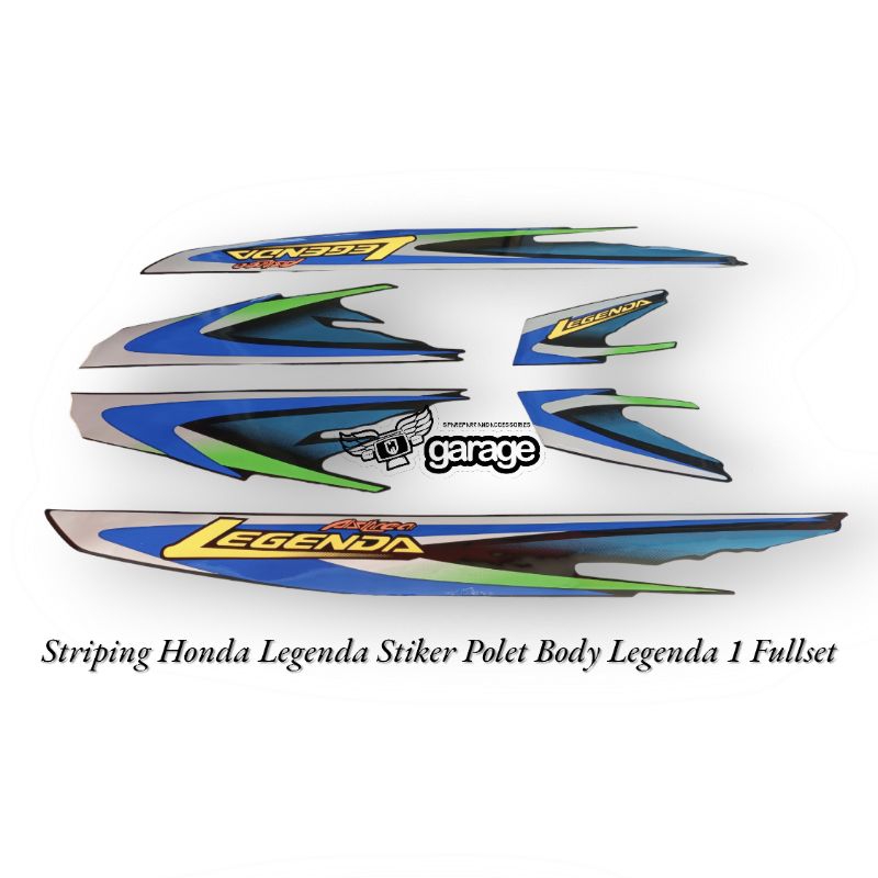 Striping honda legenda 1 Stiker Lis Body Fullset Honda astrea legenda 1 biru