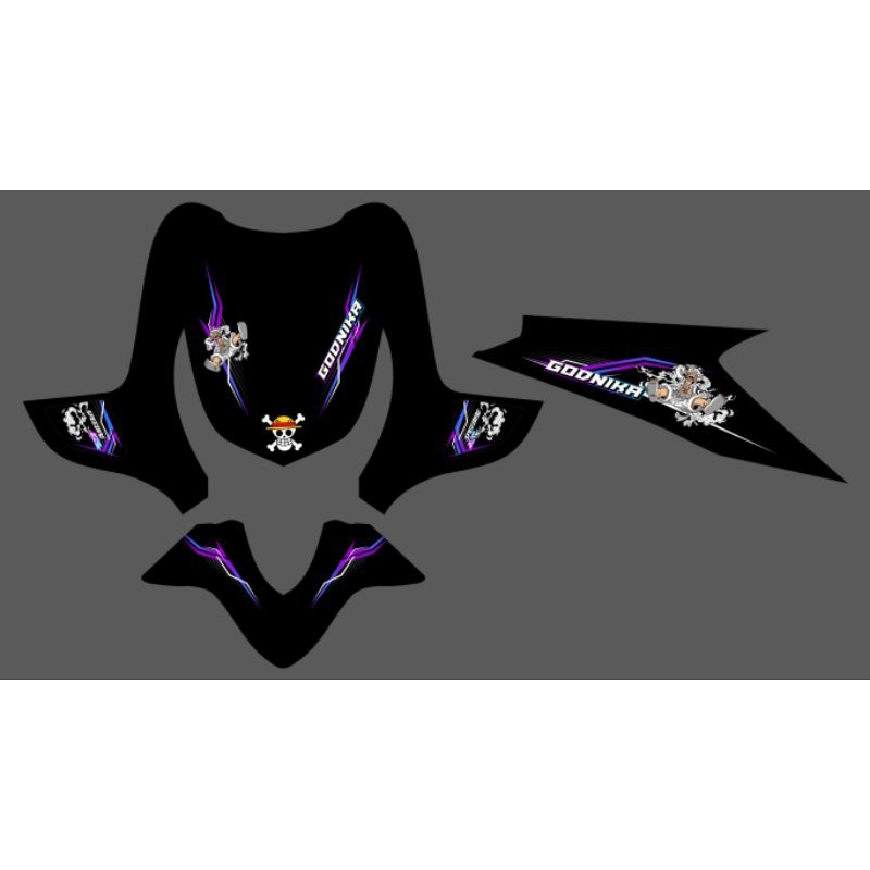 STRIPING STICKER TRANSPARAN ANIME GODNIKA BEAT KARBU