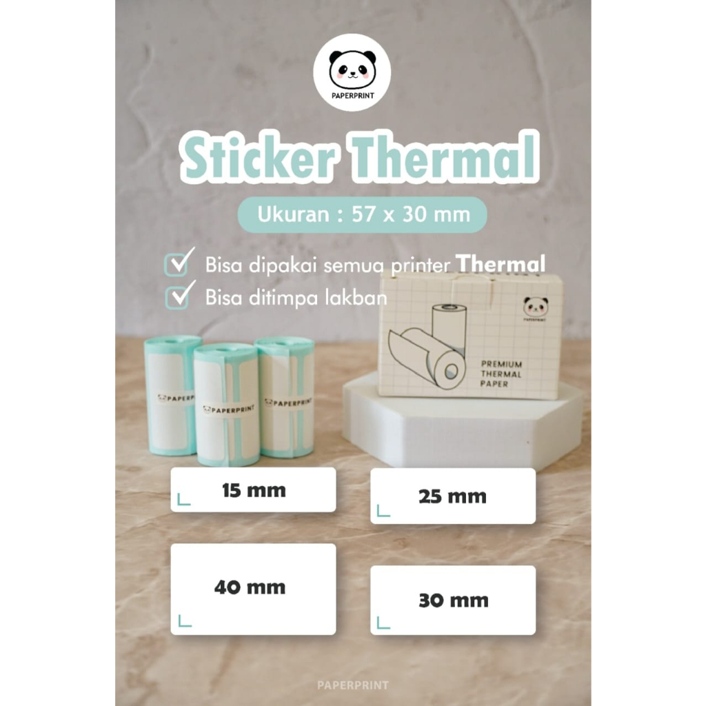 

Sticker Label Paperprint 15mm 25mm 30mm 40mm White label thermal