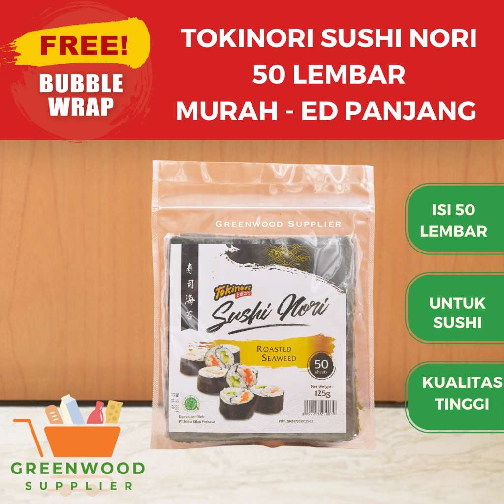 

Tokinori - Yaki Sushi Nori / Rumput Laut Sushi - 50 Lembar