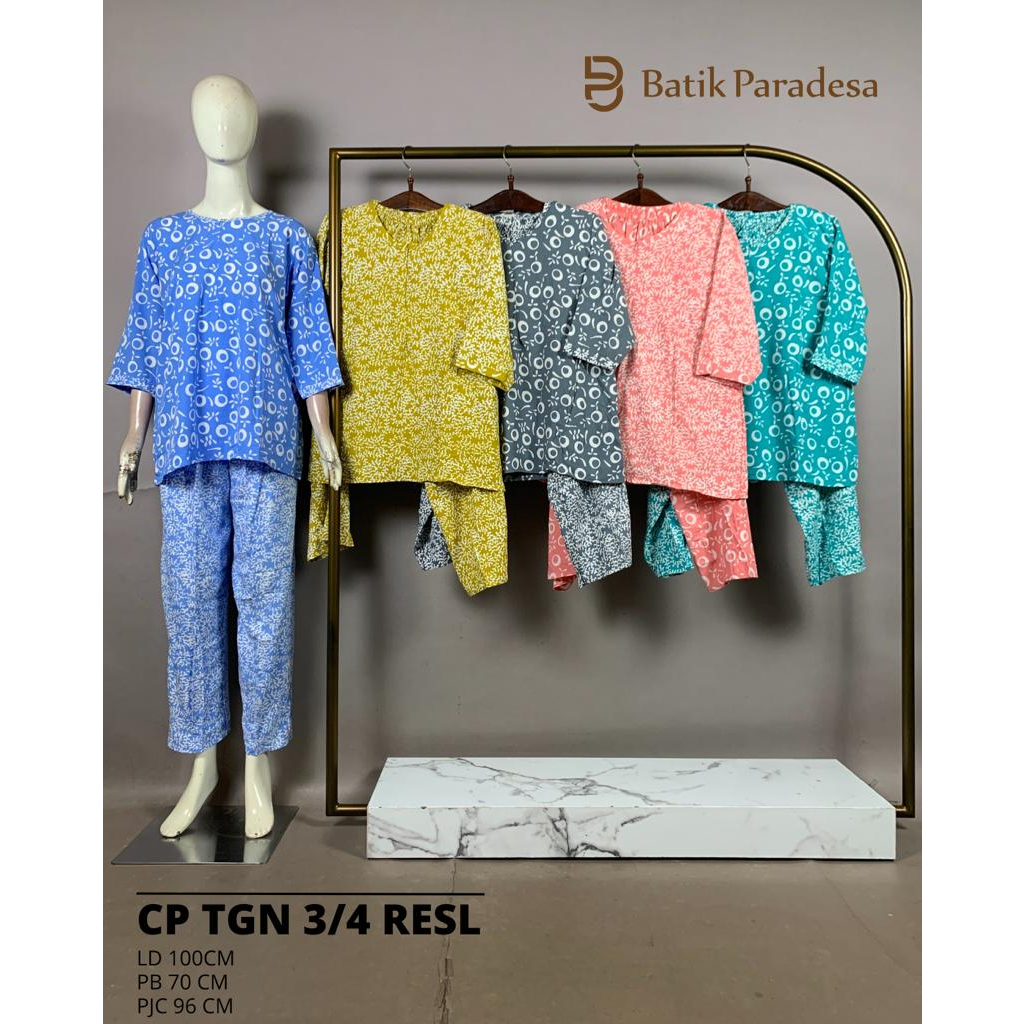Daster Batik Pekalongan Setelan Celana Panjang Model Resleting All Size Batik Paradesa by Batik Huza