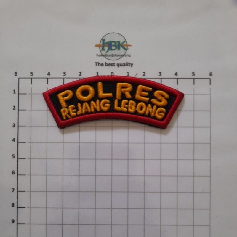POLRES REJANG LEBONG bordir timbul