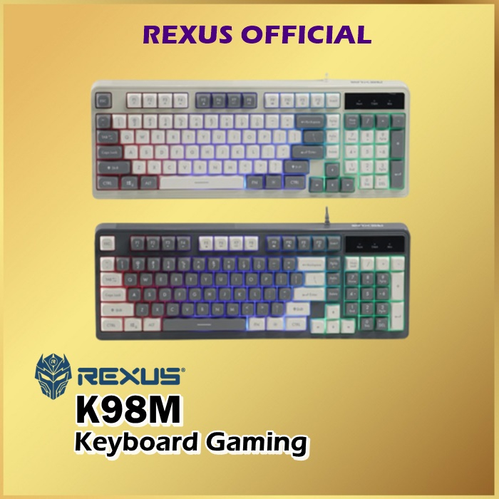 Rexus K98M / K98-M Wired Gaming Keyboard Battlefire Fullsize K98 M K98M Garansi Resmi