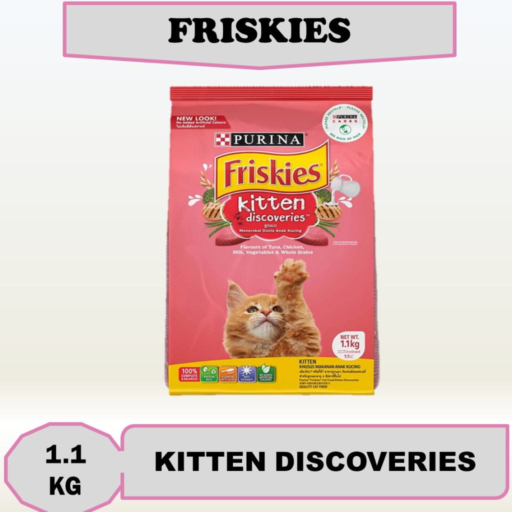 Makanan Kucing Friskies Kitten Discoveries 1,1KG / Purina Friskies Kitten Freshpack friskies