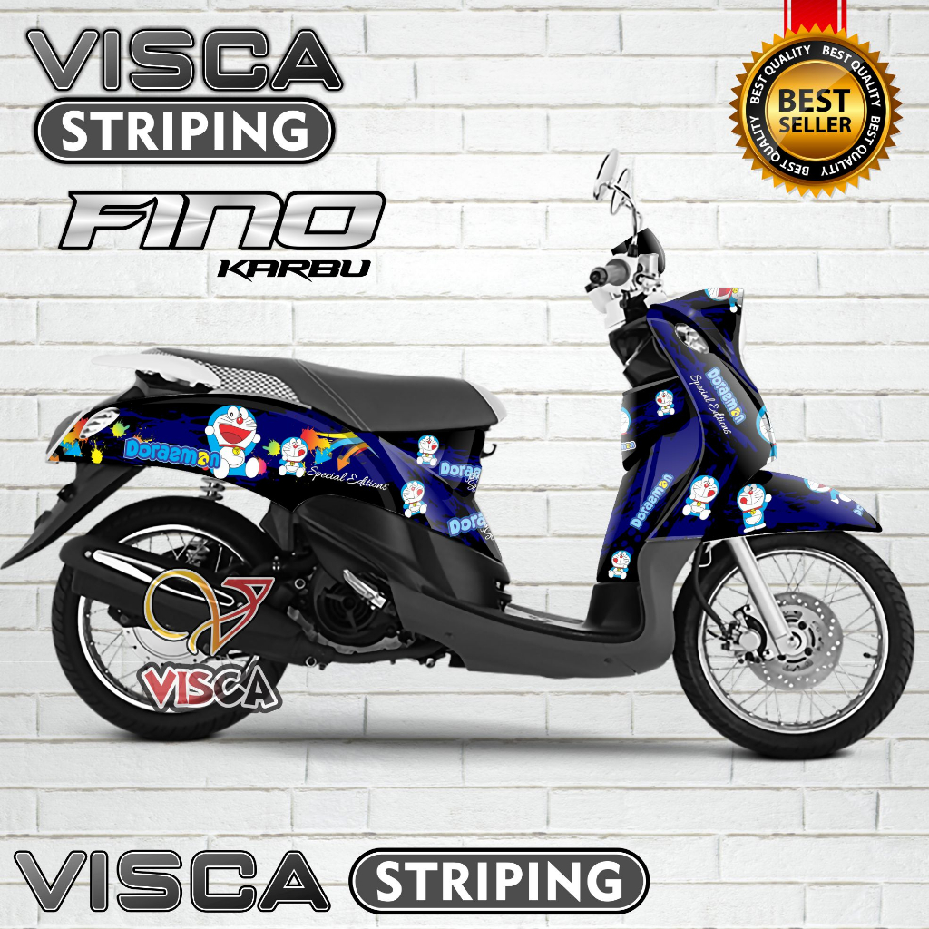 Decal Fino Karbu Full Body - Stiker Fino Karbu Keren - Striping Fino Karbu Variasi - Decal Hologram 