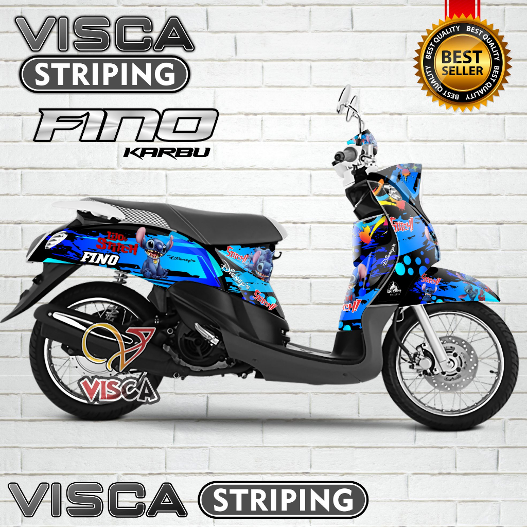 Decal Fino Karbu Full Body - Stiker Fino Karbu Keren - Striping Fino Karbu Variasi - Decal Hologram 