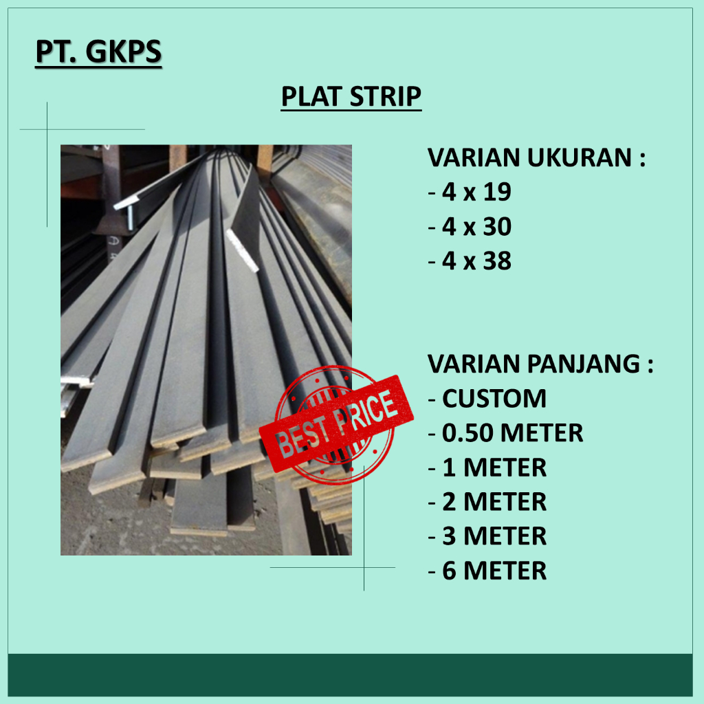 Plat Strip 4 x 30 x 6 Meter