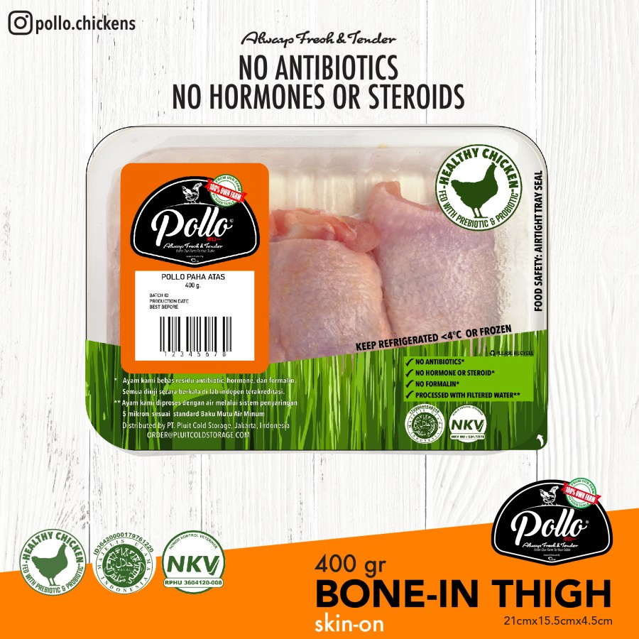 

Paha Atas Ayam Pollo Probiotik 400gram