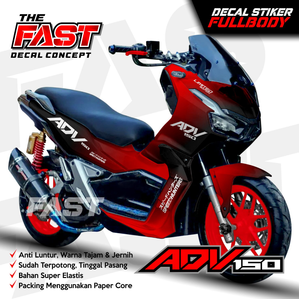 TERBARU Decal ADV150 Fullbody Bunglon Variasi Sticker Striping Decal Yamaha ADV150, Sticker Decal AD