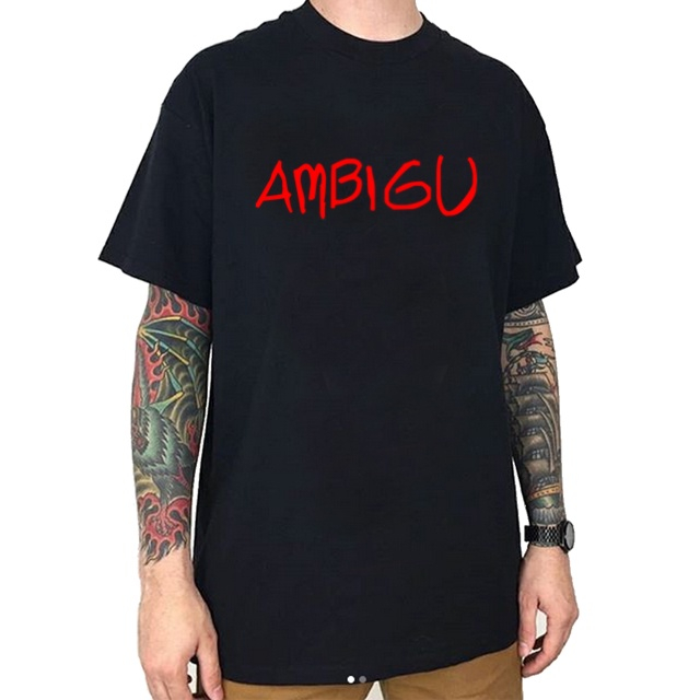 Kaos Ambigu Tshirt Unisex Casual Bahan Katun New 100% Cotton Tees
