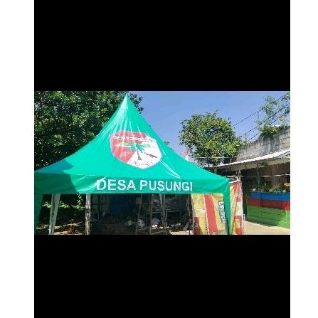 Atap tenda ukuran 4x4 model Kerucut Tanpa Rangka Besi