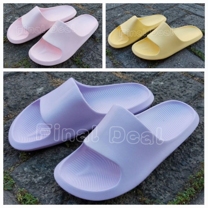 Sandal Wanita, Sandal Korea, Sandal Hotel, Sendal Slop Rumah Eva Indoor Outdoor Model Miniso