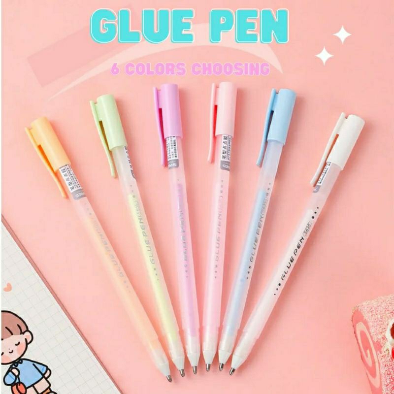 

MYUME.STORE || LEM BENTUK PENA Lem Pulpen Mekanik Ballpoint Motif Kartun / Pulpen Lem Stik Cepat Kering Warna Permen DIY Stationery Pelajar